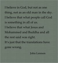Quotation - I believe in God